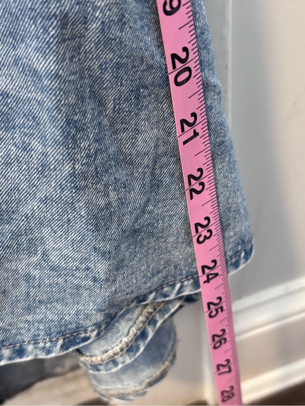 SHEIN Light Blue Denim Dress with Tie Back - Picture 6 of 6